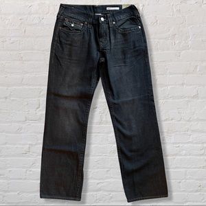 NWT True Religion Men's Ricky Straight Black Jeans Size 34 X 32 $188 USA made